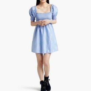 Athena Blue Glitter Check